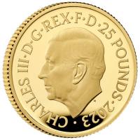 Großbritannien - 25 GBP Britannia 2023 - 1/4 Oz Gold PP