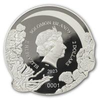 Solomon Islands - 2 Dollar Giant Manta 2023 - 1 Oz Silber Color