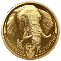 Südafrika - 50 Rand Big Five II Elefant 2021 - 5 Oz Gold BU (nur 50 Stück!!!)