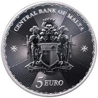 Malta - 5 EURO Malteserkreuz 2023 - 1 Oz Silber