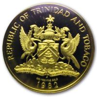 Trinidad und Tobago - 100 Dollar 20 Jahre Unabhngigkeit 1982 - 6,21g Goldmnze