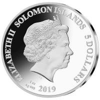 Solomon Islands - 5 Dollar Legends of Music: Mick Jagger 2019 - 1 Oz Silber