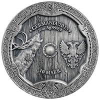 Germania Mint Valkyries Series: Ostara 2023 2 Oz Silber Ultra High Relief Color Rckseite