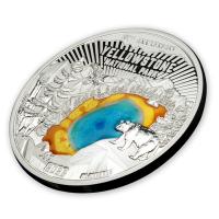 Barbados - 5 Dollar Colours of Nature 150. Yellowstone National Park 2022 - 150g Silber