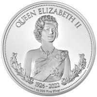 Niue 2 NZD Queen Elizabeth II. 1926 bis 2022 1 Oz Silber PP Rckseite