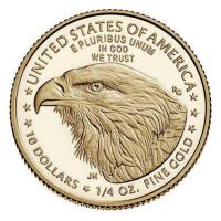 USA 10 USD American Gold Eagle 2023 1/4 Oz Gold Rckseite