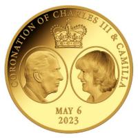 Kamerun - 10 Francs Krönung von Charles III mit Camilla 2023 - 0,5g Gold