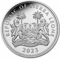Sierra Leone - 20 Dollar Ägyptische Götter: Isis (1.) 2023 - 2 Oz Silber PP Color