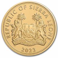 Sierra Leone - 100 Dollar Ägyptische Götter: Isis (1.) 2023 - 1 Oz Gold (nur 50 Stück!!!)