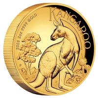 Australien 200 AUD Känguru 2023 2 Oz Gold PP High Relief Rückseite