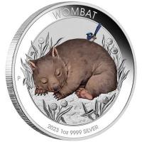 Australien 1 AUD Wombat 2023 1 Oz Silber COLOR Blister Rckseite