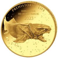 Kongo - 100 Francs Prhistorisches Leben (11.) Dunkleosteus - 0,5g Gold PP