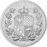 Germania Mint 25 Mark Galia & Germania 2023 5 Oz Silber Rckseite