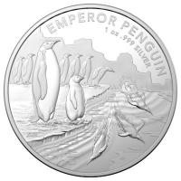 Australien - 1 AUD RAM Antarctic Territory: Emperor Penguin (1.) 2023 - 1 Oz Silber BU 