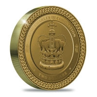 Neuseeland - 2 NZD Krönung König Charles III 2023 - 1/4 Oz Gold PP