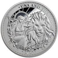 St. Helena - 1 Pfund Una and the Lion 2023 - 1 Oz Silber PP