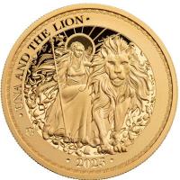 St. Helena - 5 Pfund Una and the Lion 2023 - 1 Oz Gold PP
