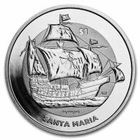 British Virgin Islands - 1 Dollar Santa Maria 2022 - 1 Oz Silber