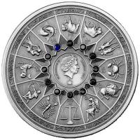 Samoa - 5 Dollar Olympians & Zodiac: Poseidon vs. Fische 2023 - 2 Oz Silber Antik Finish