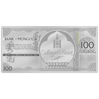 Mongolei - 100 Togrog Lunar Drachen 2024 - Silber-Banknote