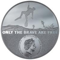 Cook Islands - 100 CID Coast Guard - Real Heroes 2023 - 1 KG Silber Black Proof Ultra High Relief