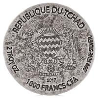 Tschad - 1000 Francs Ramses II. After Life 2017 - 2 Oz Silber