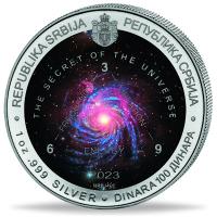 Serbien 100 Dinara Nikola Tesla Universum 2023 1 Oz Silber Color