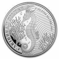 Barbados - 1 Dollar Seepferdchen Seahorse 2023 - 1 Oz Silber