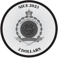 Niue - 2 NZD Lucky Clover (Glcksklee) 2023 - 1 Oz Silber