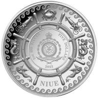 Niue - 5 NZD Mythical Creatures: Riesenkrake (1.) 2023 - 2 Oz Silber PP High Relief
