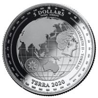 Tokelau - 5 NZD Terra / Erde 2020 - 1 Oz Silber