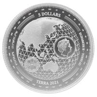 Tokelau - 5 NZD Terra / Erde 2021 - 1 Oz Silber