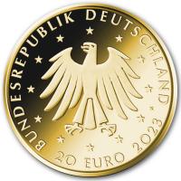 Deutschland 20 Euro Rückkehr der Wildtiere (2.) Steinbock 1/8 Oz Gold Rückseite