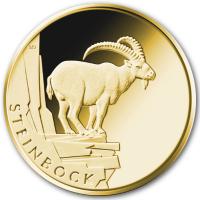 Deutschland - 5*20 Euro Rückkehr der Wildtiere (2.) Steinbock - 5*1/8 Oz Gold