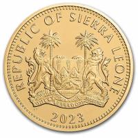 Sierra Leone 100 Dollar gyptische Gtter: Osiris (2.) 2023 1 Oz Gold (nur 50 Stck!!!) Rckseite