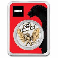 Niue - 2 NZD Godzilla vs. Monsters: King Ghidorah 2023 - 1 Oz Silber Color
