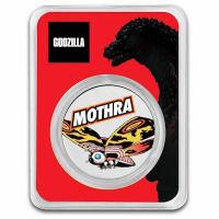 Niue 2 NZD Godzilla vs. Monsters: Mothra 2023 1 Oz Silber Color