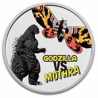 Niue - 5 NZD Godzilla vs. Monsters: Godzilla vs. Mothra 2023 - 2 Oz Silber Color