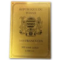 Tschad - 3.000 Francs Gorch Fock - Goldbarren Color