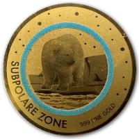 Tschad - 3.000 Francs Subpolare Zone Eisbär - Goldmünze