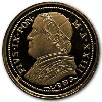 Goldschätze Europas - Replik Pius IX. 20 Lire 1869 - Goldprägung