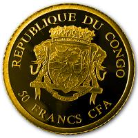 Kongo - 50 Francs 50 Jahre Krügerrand - Goldmünze