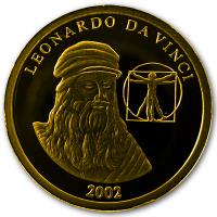 Goldprägung - Leonardo Da Vinci 2002 - Gold