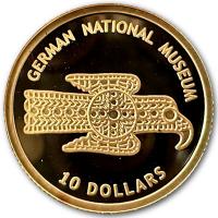 Nauru - 10 Dollar Germanisches Museum 2005 - 1/25 Oz Gold PP