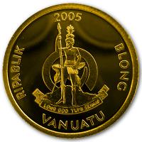 Vanuatu - 50 Vatu Captain Kidd 2005 - 1/25 Oz Gold PP