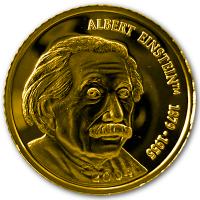 Nördl. Marianen - 5 Dollar Albert Einstein 2004 - 1/25 Oz Gold PP