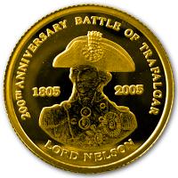 Tristan da Cunha - 1 Pfund Lord Horatio Nelson 2005 - 1/25 Oz Gold PP
