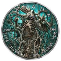 Kanada - 5 CAD Maple Leaf Armageddon VI Grim Reaper 2023 - 1 Oz Silber Color