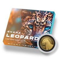 Ghana - 20 Cedis Afrikanischer Leopard 2022 - 1 Oz Gold (nur 100 Stck!!!)
