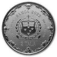 Samoa - 2 Tala Pacific Mermaid (Meerjungfrau) 2022 - 1 Oz Silber Color